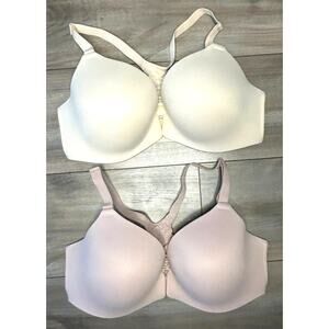 Soma Endbliss Front Close Racerback Bra Lot of 2 Cream Beige 36D